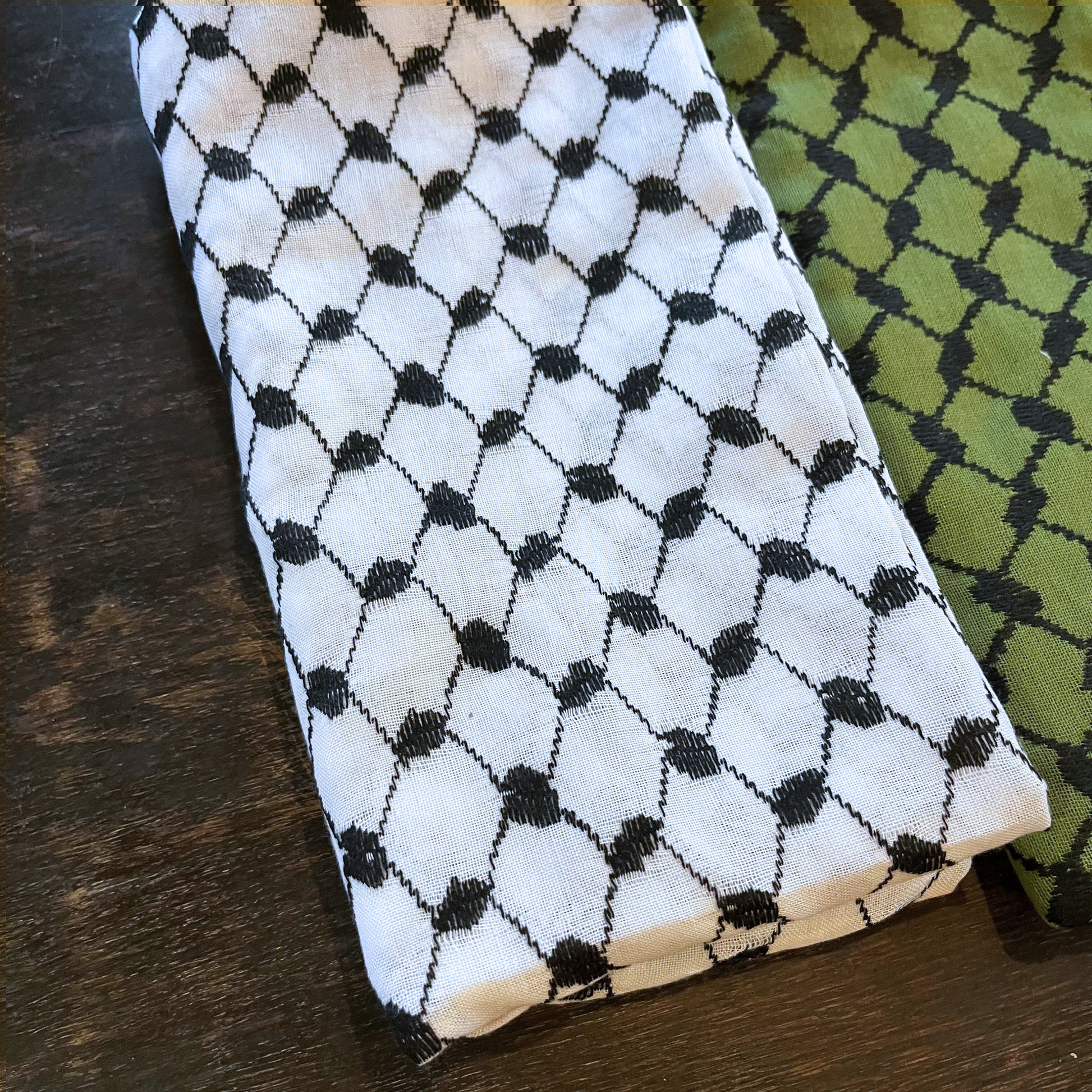 Classic Black on White Kuffiyeh