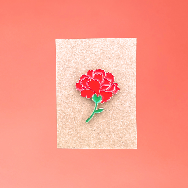 Red poppy flower pin poppy needle minder gift under 20 dollars enamel pin gold pin