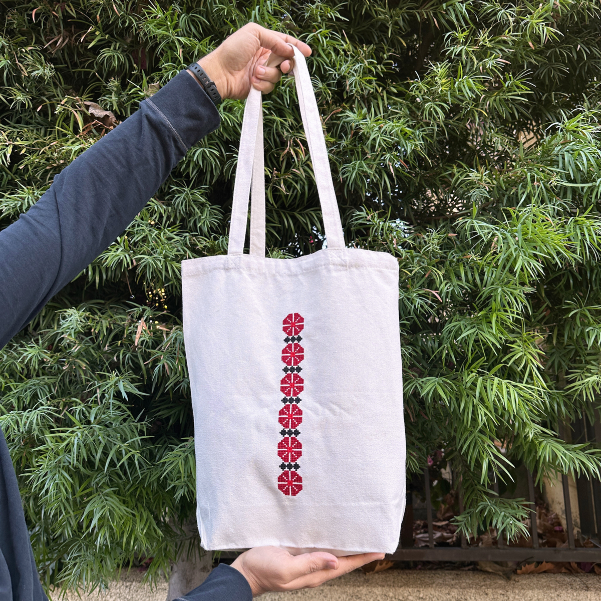 Ramallah Flower Embroidered Tote