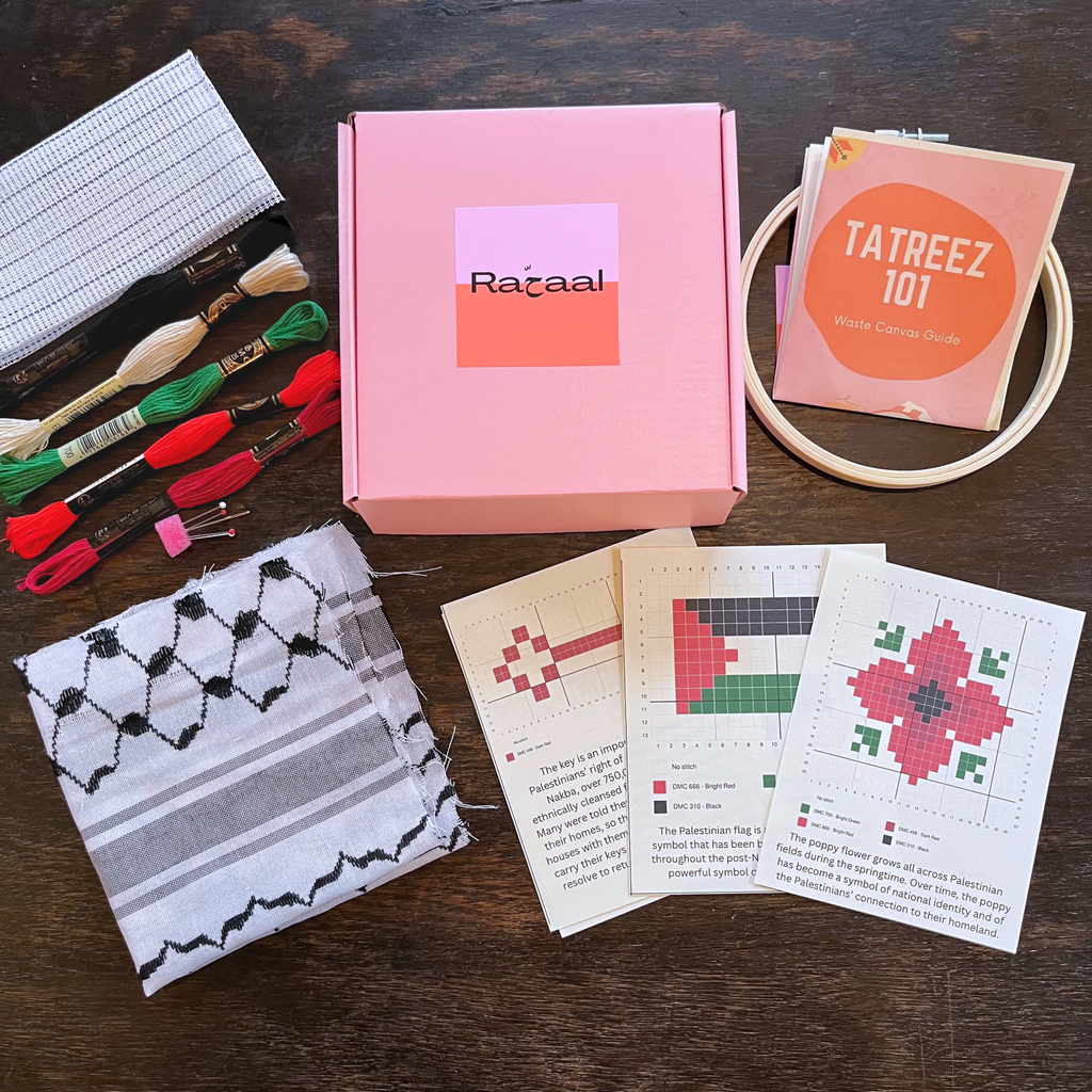 Tatreez on Kuffiyeh Kit