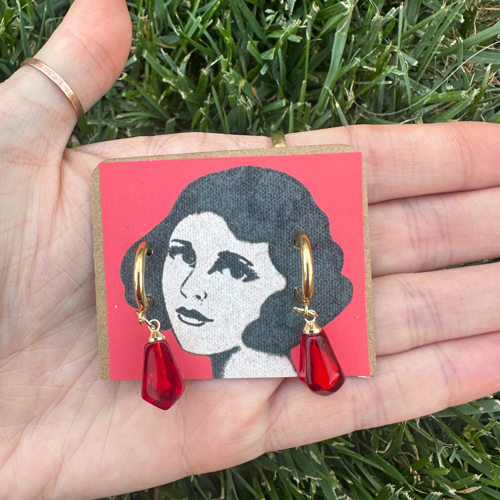 Pomegranate Seed Earrings