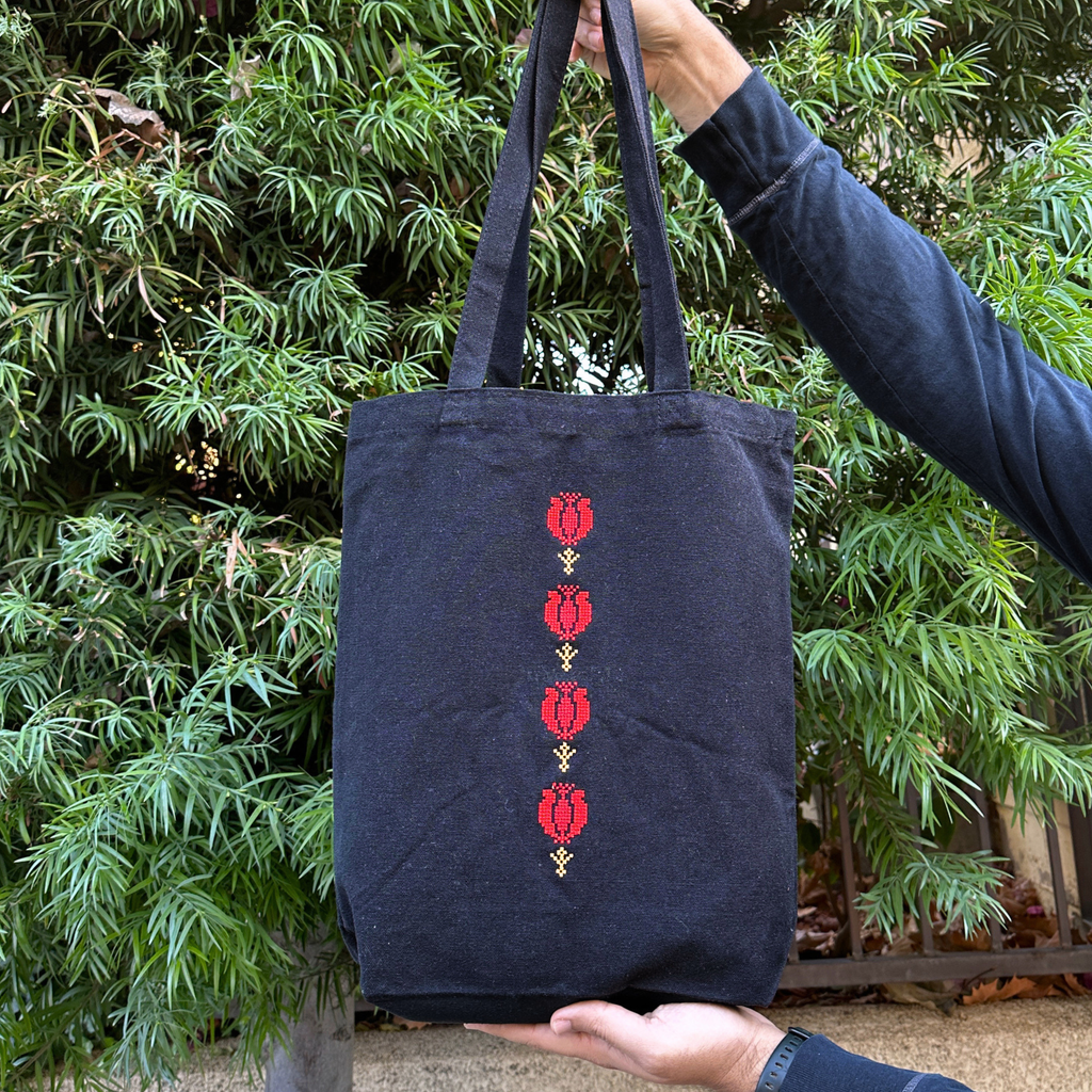 Pomegranate Tatreez Embroidered Tote