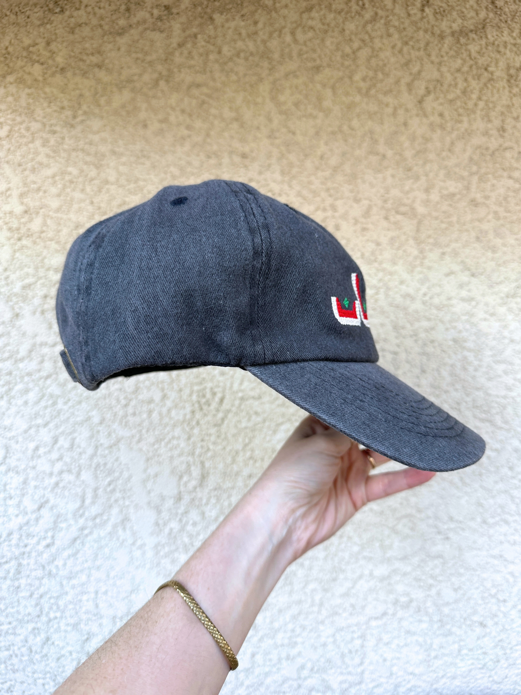 Embroidered Baseball Hat with "Lebanon" in Kufic Arabic