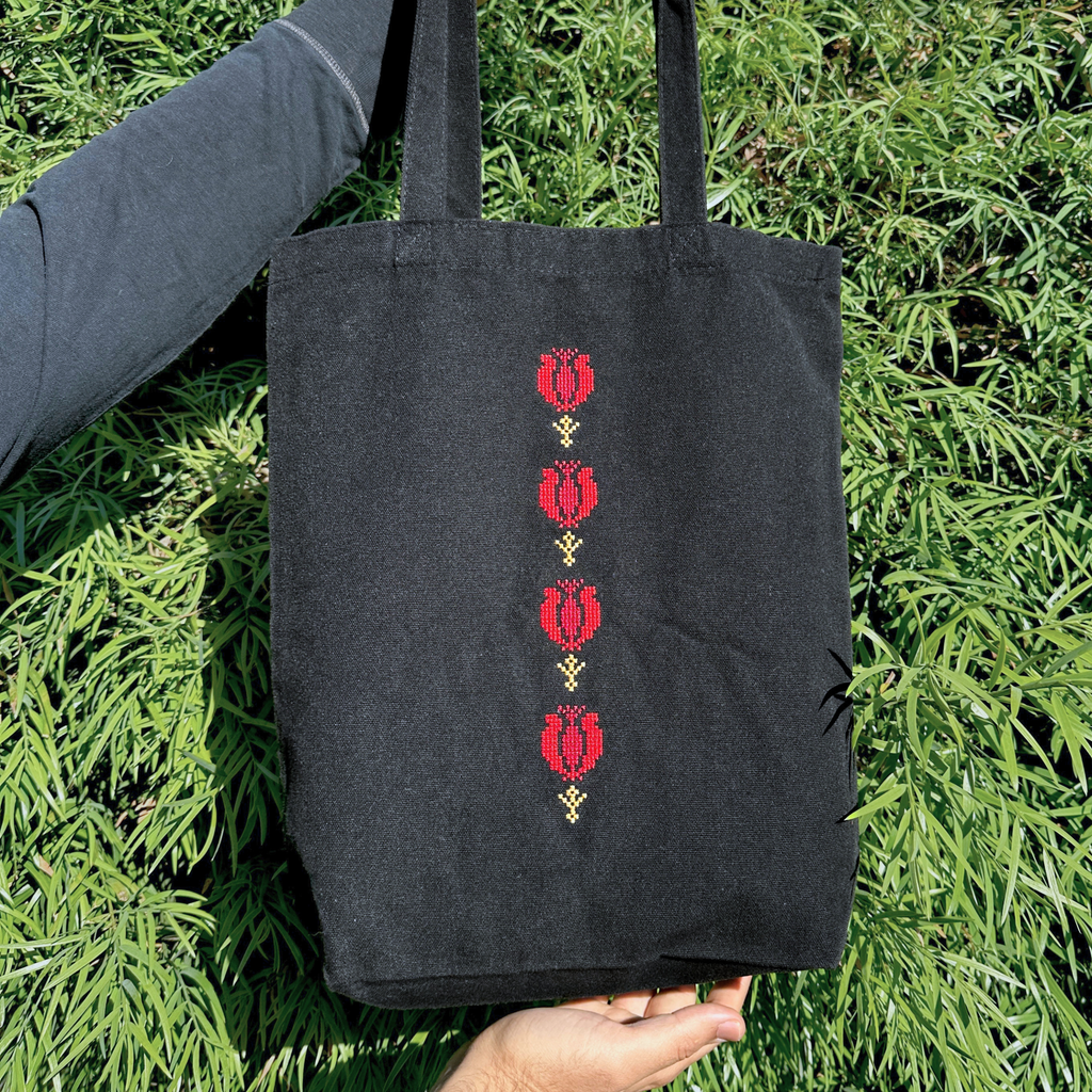 Pomegranate Tatreez Embroidered Tote