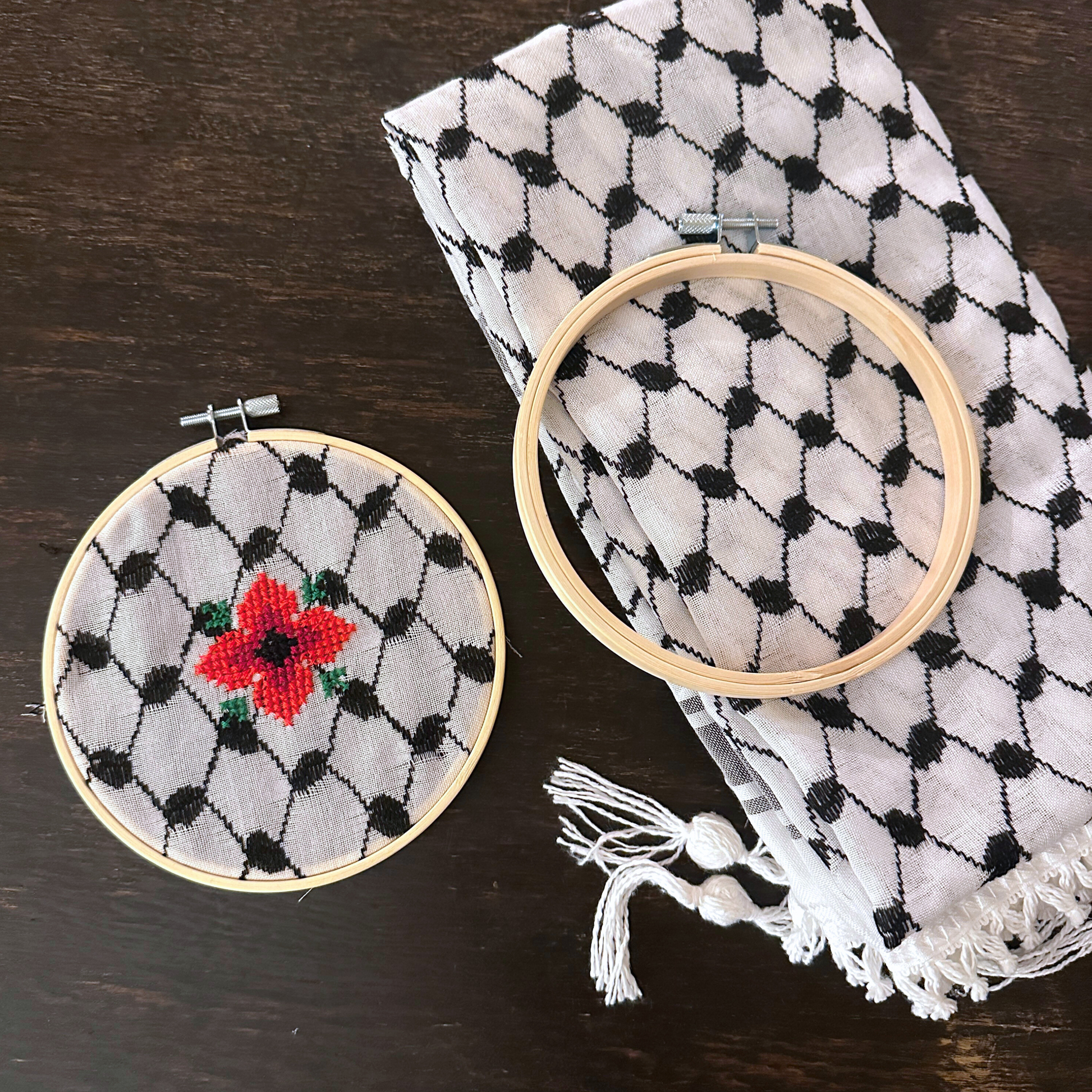 Tatreez on Kuffiyeh Kit