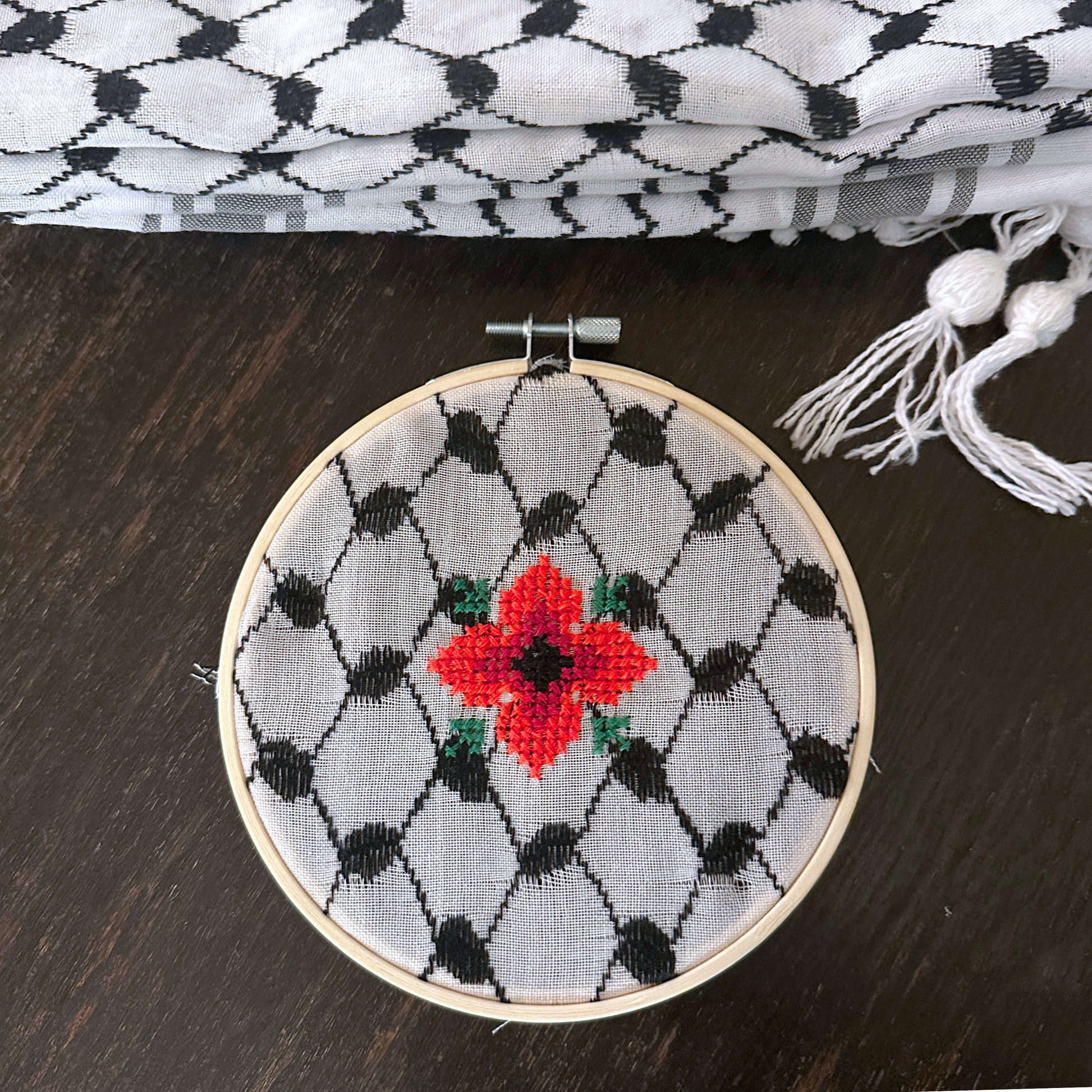 Tatreez on Kuffiyeh Kit