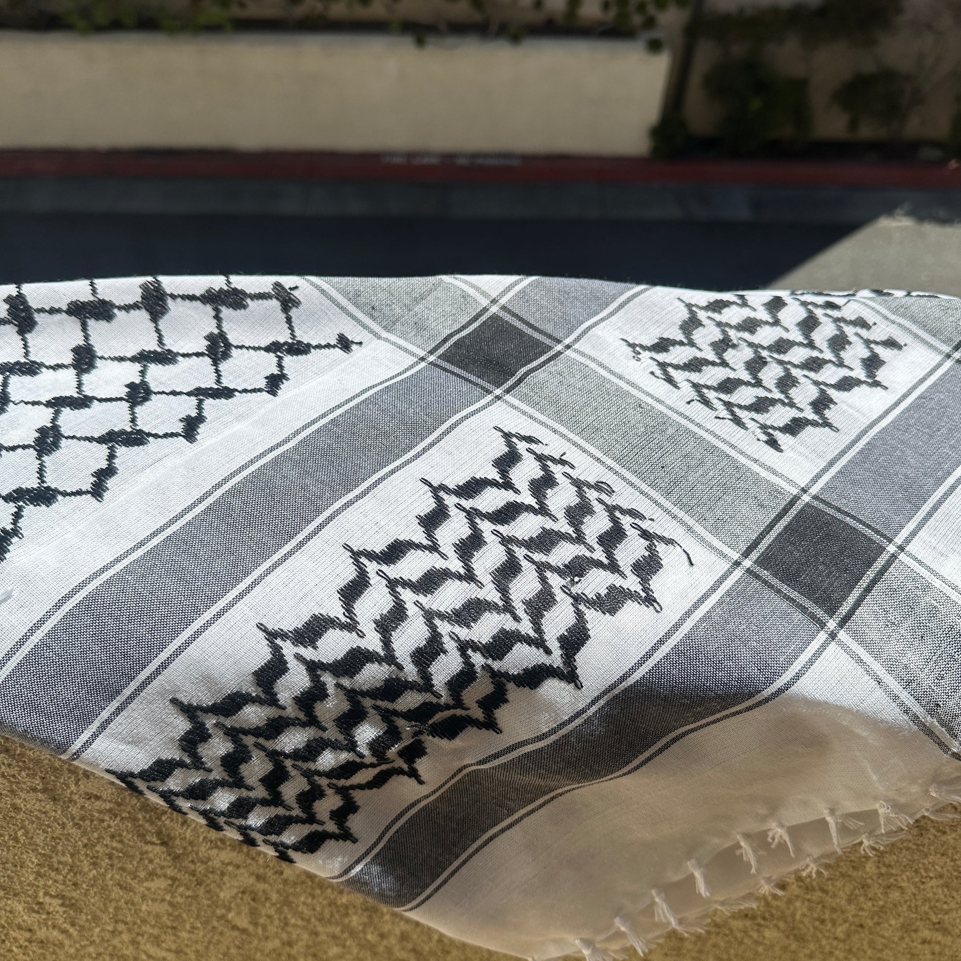 Classic Black on White Kuffiyeh